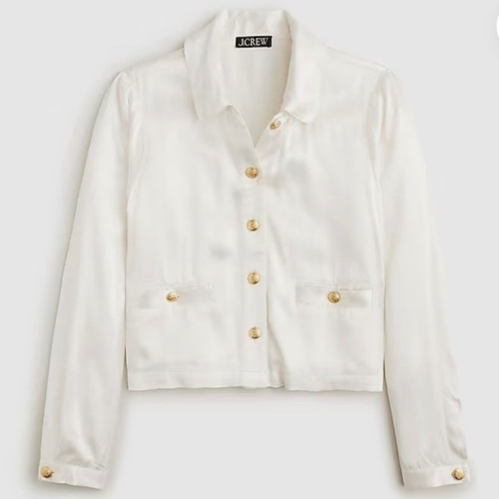 J Crew Women’s Lady Shirt-Jacket in Luster Crepe